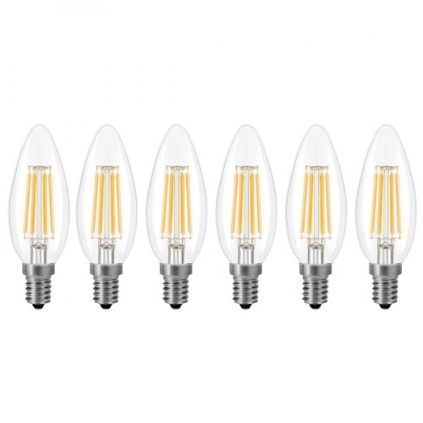 6 Packs 4W LED Light Bulb E14 LED Bulbs Warm White 2700K Vintage Style LED Lamp