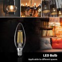 6 Packs 4W LED Light Bulb E14 LED Bulbs Warm White 2700K Vintage Style LED Lamp