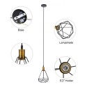 Tomshine 110-240V 0-60W Industrial Vintage Cage Pendant Light