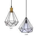 Tomshine 110-240V 0-60W Industrial Vintage Cage Pendant Light