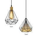 Tomshine 110-240V 0-60W Industrial Vintage Cage Pendant Light