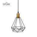 Tomshine 110-240V 0-60W Industrial Vintage Cage Pendant Light