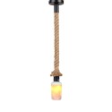 50cm E27 Hanging Pendant Ceiling Light with LED Fire Effect Bulb