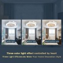 Ceiling Fan with Lighting LED Light Stepless Dimming Adjustable Wind Speed Remote Control Without Battery Modern LED Ceiling Lig