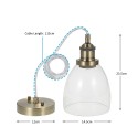 Tomshine Retro Vintage Socket Glass Pendant Light Lamp