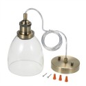 Tomshine Retro Vintage Socket Glass Pendant Light Lamp