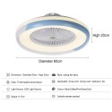 Ceiling Fan with Lighting LED Light Stepless Dimming Adjustable Wind Speed Remote Control Without Battery Modern LED Ceiling Lig