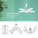 AC 175-265V Foldable LED Light Deformable Garage Light LED Ceiling Lights Fan Blade Light Bulb with 5 Adjustable Blades E26/E27 