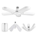 AC 175-265V Foldable LED Light Deformable Garage Light LED Ceiling Lights Fan Blade Light Bulb with 5 Adjustable Blades E26/E27 