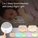 A800 Portable White Noise Sound Machine Led Colorful Night Light