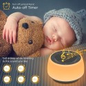 A800 Portable White Noise Sound Machine Led Colorful Night Light