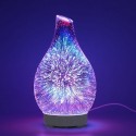 100ml Glass Aromatherapy Humidifier Aroma Essential Oil Diffuser Ultrasonic Humidifier with 7 color LED Light for Home Office