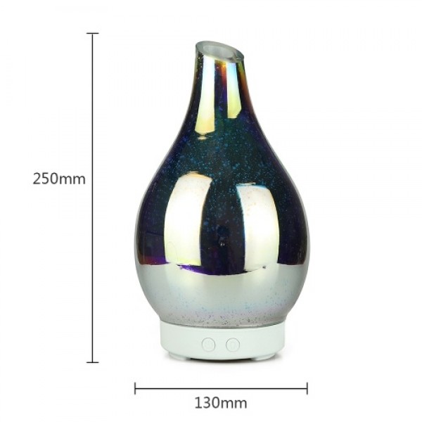 100ml Glass Aromatherapy Humidifier Aroma Essential Oil Diffuser Ultrasonic Humidifier with 7 color LED Light for Home Office