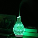 100ml Glass Aromatherapy Humidifier Aroma Essential Oil Diffuser Ultrasonic Humidifier with 7 color LED Light for Home Office