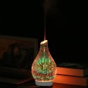 100ml Glass Aromatherapy Humidifier Aroma Essential Oil Diffuser Ultrasonic Humidifier with 7 color LED Light for Home Office