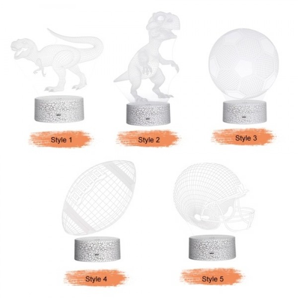 3D Dinosaur Led Night Light Illusion Lamp