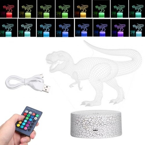 3D Dinosaur Led Night Light Illusion Lamp