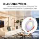 6W WiFi LED Downlights APP Control RGBCW Color Change LED Recessed Spotlights(Model FC-TD001)