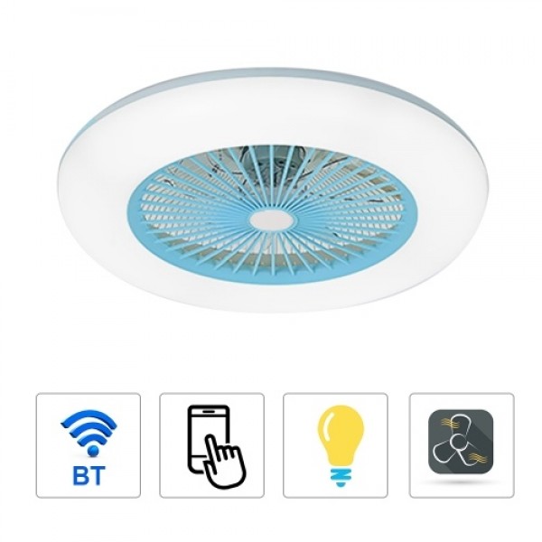 36W Modern LED Ceiling Fan with Lighting LED Light with APP Mobile Phone Control