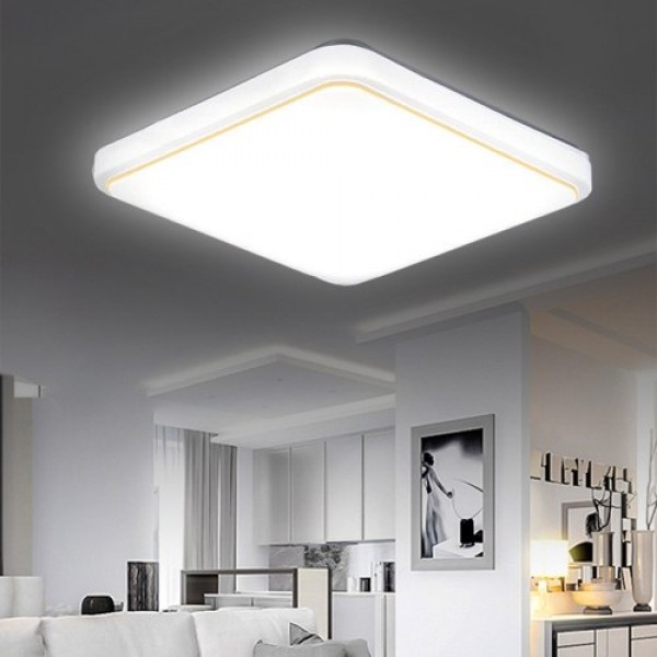 AC220V Square LED Ceiling Lamp White Color Kitchen Balcony Porch Modern Panel Light Fixture