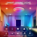 30W 110V Intelligent RGB Dimming Ceiling Lamp Wi-fi+BT 2.4G Remote Controlling Built-in Microphone and Music Player Voice Contro