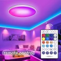 30W 110V Intelligent RGB Dimming Ceiling Lamp Wi-fi+BT 2.4G Remote Controlling Built-in Microphone and Music Player Voice Contro