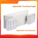 AC85-265V LEDs Emergency Light Two-Head Adjustable 1800mAh Batterys Wall-Mounted Lamp for Residential Commercial Garage And Base