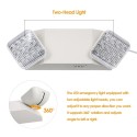 AC85-265V LEDs Emergency Light Two-Head Adjustable 1800mAh Batterys Wall-Mounted Lamp for Residential Commercial Garage And Base