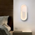 Modern Simple Wall Lamp Elliptical Interior Decoration LEDs Wall Lamp Mirror Light Hard-Wired Wall Lamp 18W Suitable for Living 