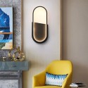 Modern Simple Wall Lamp Elliptical Interior Decoration LEDs Wall Lamp Mirror Light Hard-Wired Wall Lamp 18W Suitable for Living 