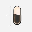 Modern Simple Wall Lamp Elliptical Interior Decoration LEDs Wall Lamp Mirror Light Hard-Wired Wall Lamp 18W Suitable for Living 