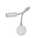 Tomshine 3W LED Wall Light Bedside Lamp Soft Flexible Adjustable Tube With Switch