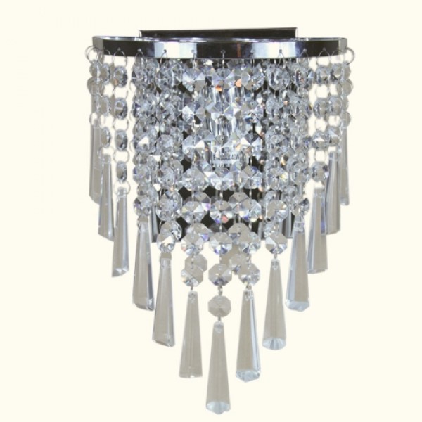 Semi Circular Wall Light Lamp Lighting in Crystal for Living Room Bedroom