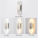 Modern Wall Lamp Elliptical Interior Decoration LEDs Simple Wall Lamp Mirror Light Hard-Wired Wall Lamp 13W Suitable for Living 