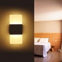 LED Wall Lamp Rectangle AC85-265V Bedside Corridor Wall Lamp Home Decorative Aluminum Light Fixture(14x6cm)