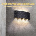 AC85-265V 6W 6 Bulb Wall Light Cabinet Lamp IP65 Water Resistance for Corridor Wardrobe Cabinet Closet Cupboard