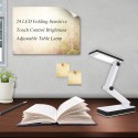 24LEDs USB Dimmable Portable Folding Table Desk Light Sensitive Touch Control