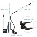 LEDs Clip-on Desk Lamp Dimmable Flexible Lighting Angle Reading Light 3 Lighting Modes &amp; 10 Brightness Levels