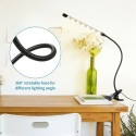 LEDs Clip-on Desk Lamp Dimmable Flexible Lighting Angle Reading Light 3 Lighting Modes &amp; 10 Brightness Levels