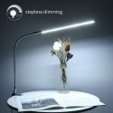 USB Clip-on Desk LampTouching Control White Lighting Dimmable Flexible Lighting Angle LEDs Reading Light