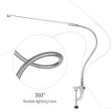 USB Clip-on Desk LampTouching Control White Lighting Dimmable Flexible Lighting Angle LEDs Reading Light