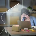 USB Clip-on Desk LampTouching Control White Lighting Dimmable Flexible Lighting Angle LEDs Reading Light