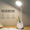 DC5V 4W LEDs Table Desk Reading Lamp Sensitive Touching Control/ 3 Colors Temperature Changeing/ Stepless Brightness Adjustable 