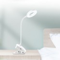 USB Clip-on Table Lamp Touching Control LEDs Eye-caring Night Light 3 Color Modes Reading Light (Ring)