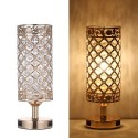 Tomshine Crystal Bedside Table Lamp Decorative Desk Light with Dual USB Charge Ports Modern Nightstand Lamp for Bedroom Living D