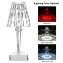 USB Rechargeable Acrylic Diamond Table Lamp Touching Control Crystal Bedside Night Light Decorative Bedroom Nightstand Lamp