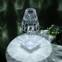 USB Rechargeable Acrylic Diamond Table Lamp Touching Control Crystal Bedside Night Light Decorative Bedroom Nightstand Lamp