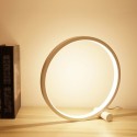 25CM Round LEDs Table Lamp Modern Circular Design Nightstand Lamp Reading Table Lamp for Bedroom Living Room Office