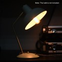 2PCS Industrial Modern Retro Desk Lamp 110V AC Bedside Nightstand Reading Lamp Flexible Matte Alloy Head Metal Table Lamp for Be