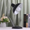 2PCS Industrial Modern Retro Desk Lamp 110V AC Bedside Nightstand Reading Lamp Flexible Matte Alloy Head Metal Table Lamp for Be